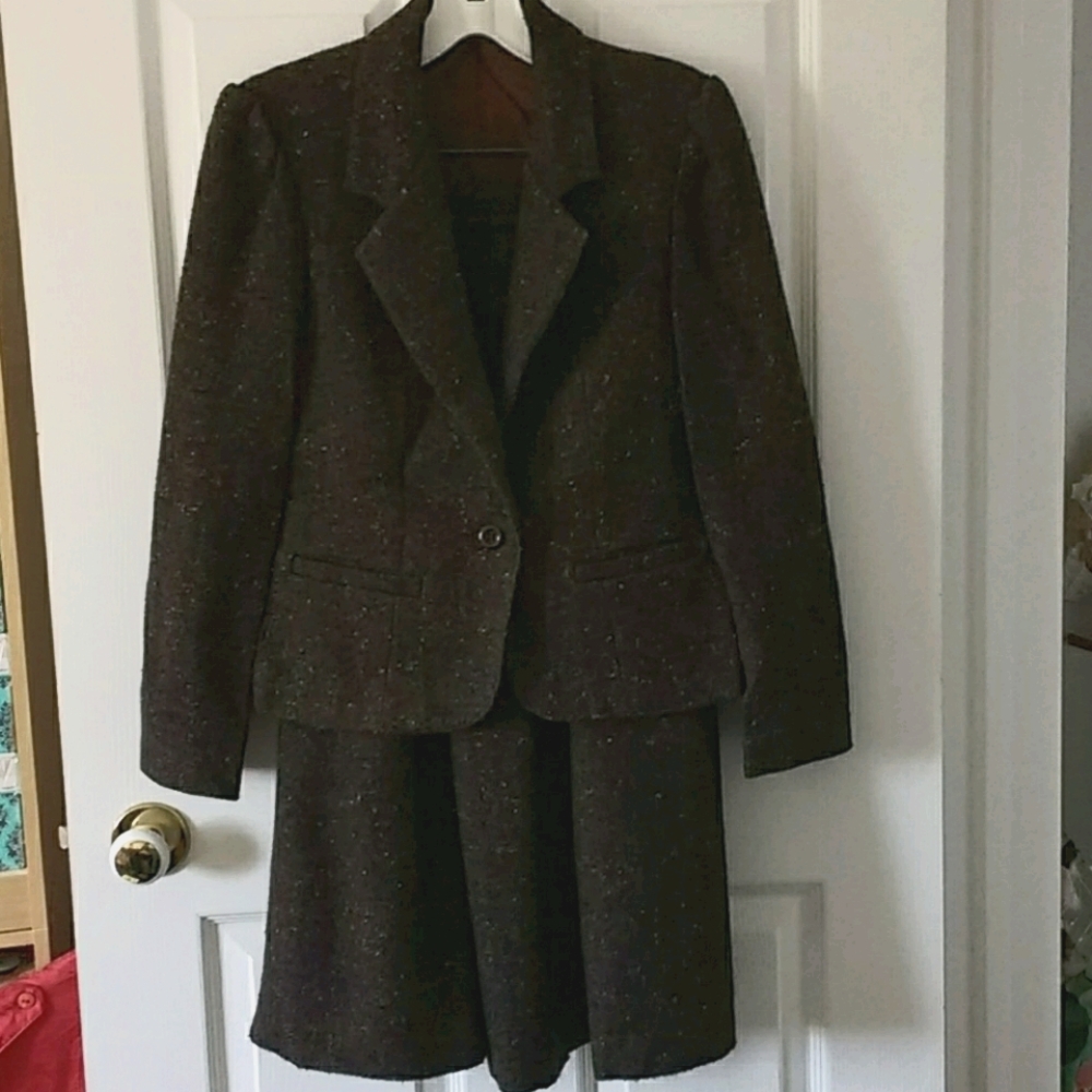 Vintage 2pc Wool Blend Suit Size 5/6